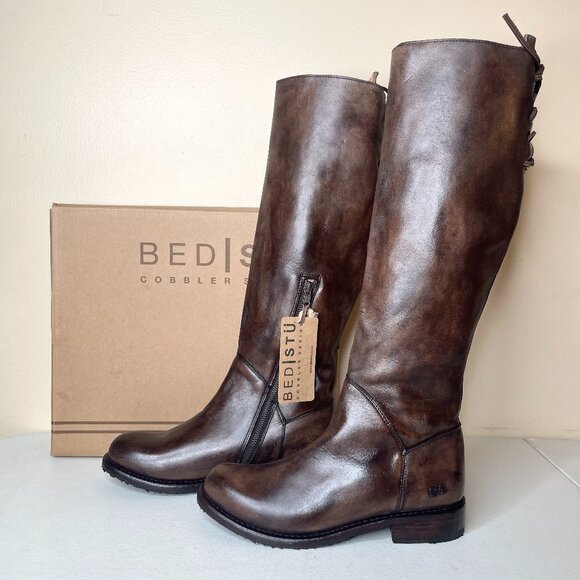 BED STU Manchester Distressed Teak Riding Boots BEDSTU Size 8.5 - Picture 1 of 16